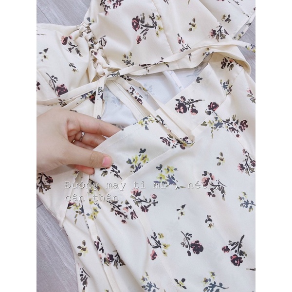 [SALE]-Váy hoa nhí be cúp ngực đan dây hở eo hót hit