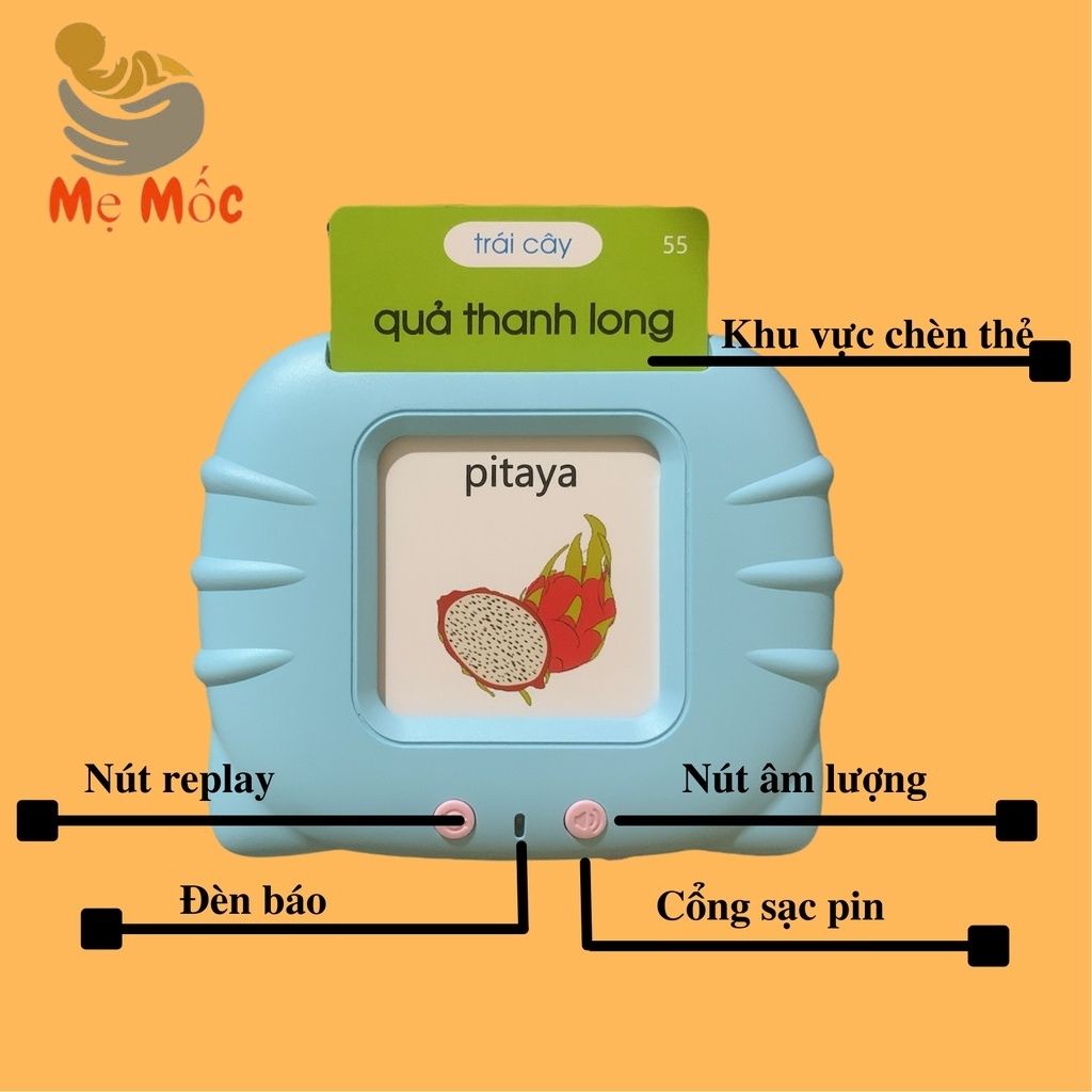 Máy Đọc Thẻ Thông Minh Kết Hợp song ngữ Anh - Việt Giúp Bé Phát Triển Toàn Diện Shop Mẹ Mốc ,MDTAV