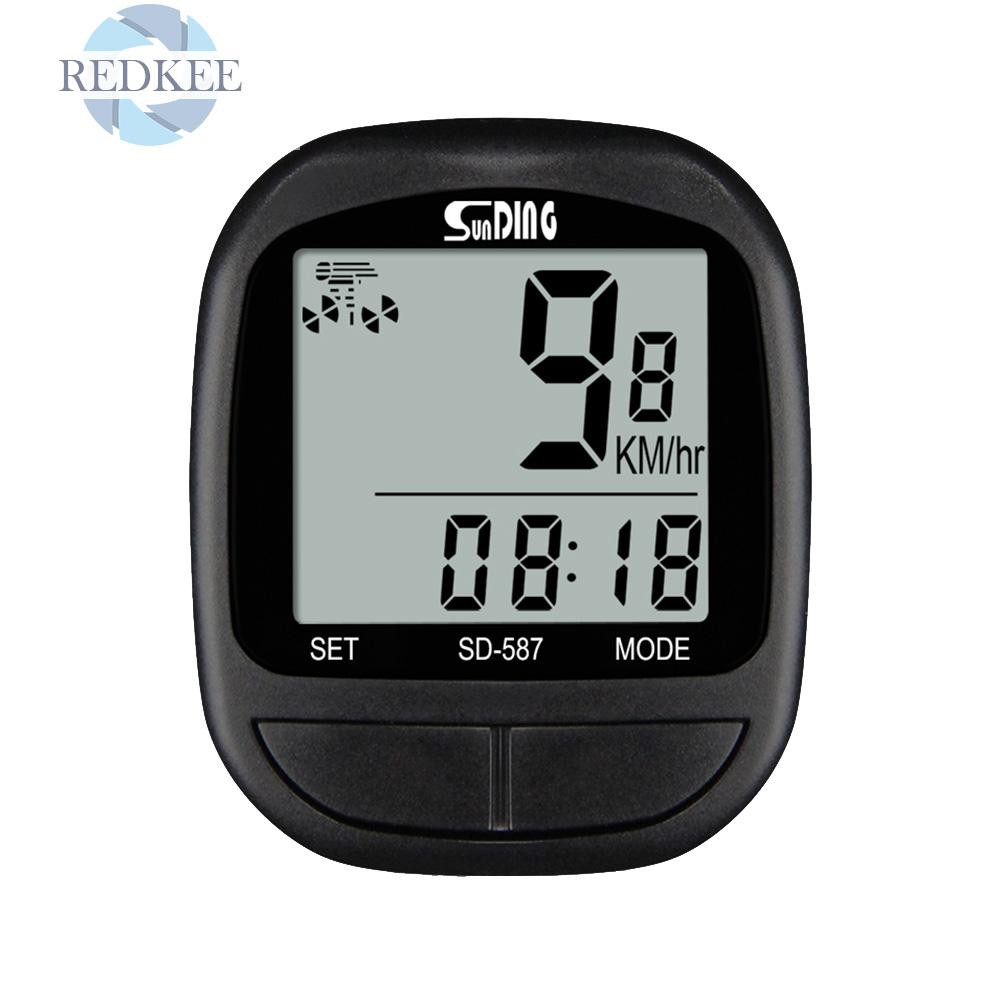 Đồng hồ đo tốc độ xe đạp có màn hình LCD chống thấm nước tiện lợi