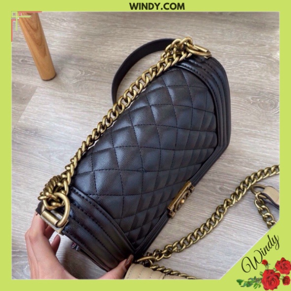 Túi xách nữ dáng hộp dây xích vàng Phong cách hàn quốc