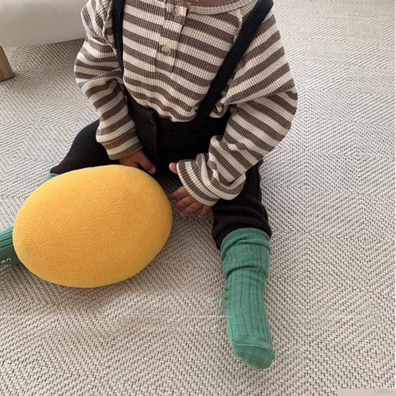 Áo sweater tay dài họa tiết kẻ sọc phối nút thời trang xuân thu dễ thương cho bé gái