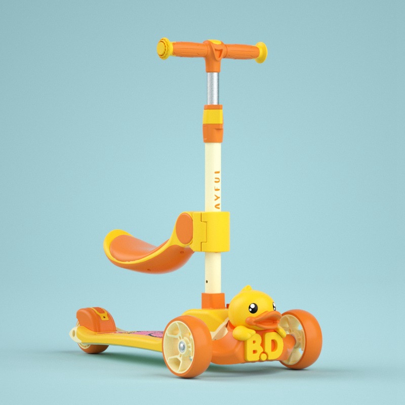 Xe trượt Scooter B.Duck 2 trong 1 cho bé có thể thay đổi thằng xe ngồi chòi chân (hàng chính hãng) 1002