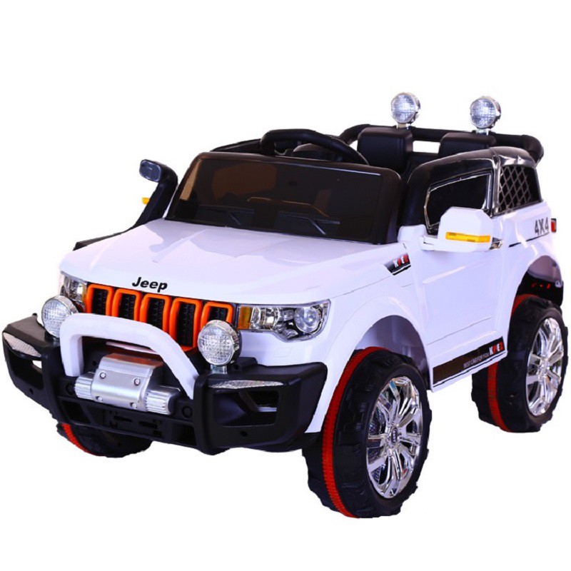 Ô tô xe điện đồ chơi địa hình JEEP KP-6188 cho bé 2 chỗ 4 động cơ (Đỏ-Xanh-Trắng-Cam)
