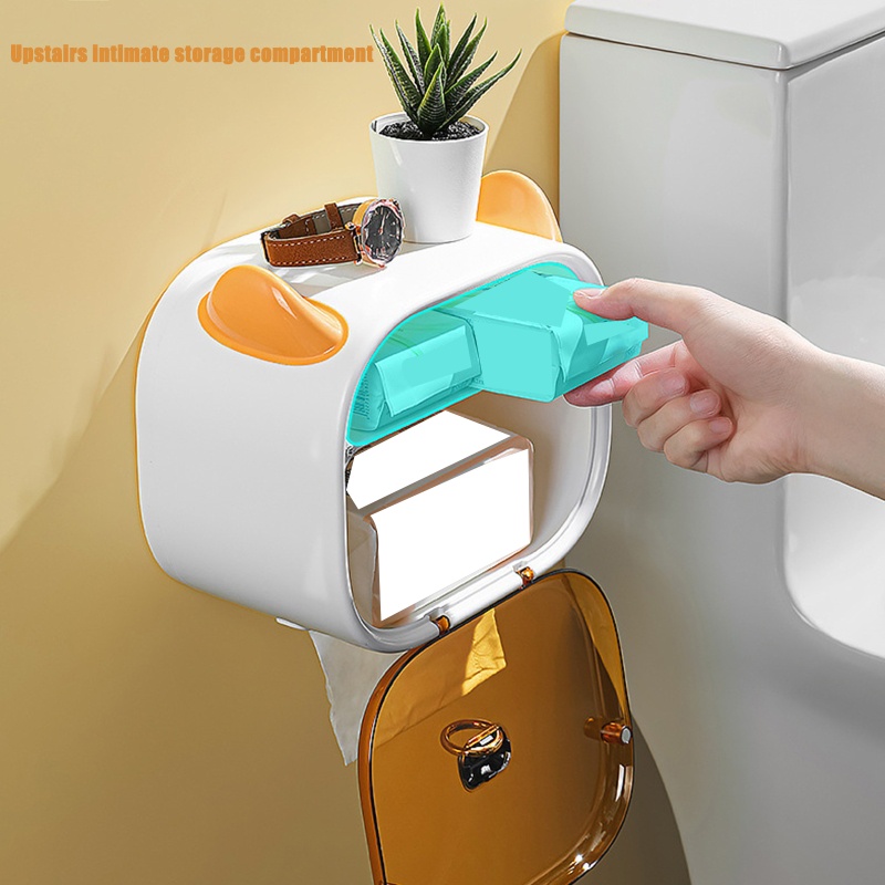 Giá Đỡ Cuộn Khăn Giấy Gắn Tường Chống Nước Tiện Dụng Cho Phòng Tắm