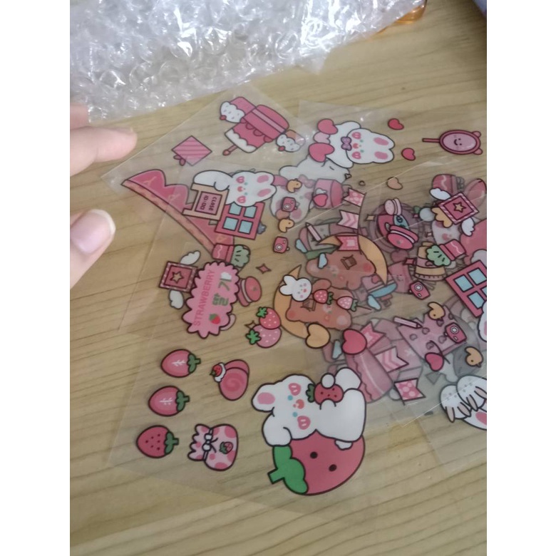 Sticker hình dán cute dễ thương trang trí vở sổ tay bình nước mũ bảo hiểm