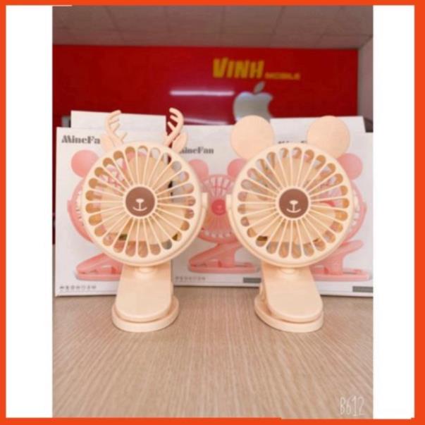 Quạt Mini Tích Điện, Cầm Tay, Để Bàn 6688-24 Xoay 360 Độ