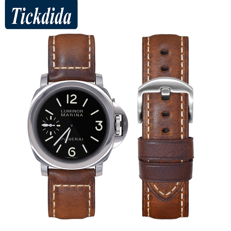 Dây Da Bò 20mm 22mm 24mm Phong Cách Cổ Điển Thay Thế Cho Đồng Hồ Panerai Fossil