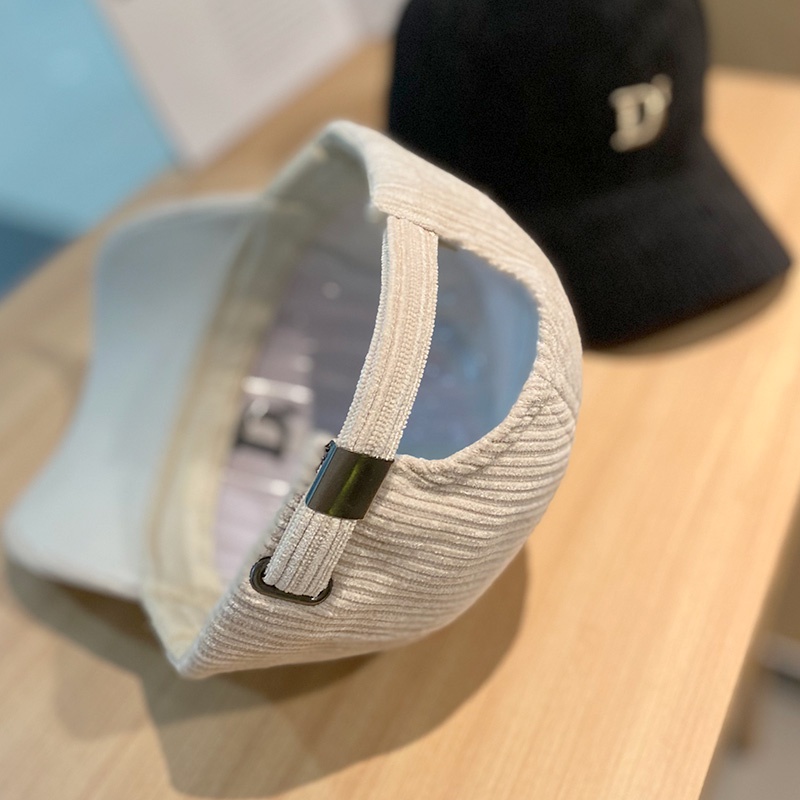 Mũ Lưỡi Trai Vải Nhung Thêu Chữ D Phong Cách Hàn Quốc Thời Trang Mùa Thu