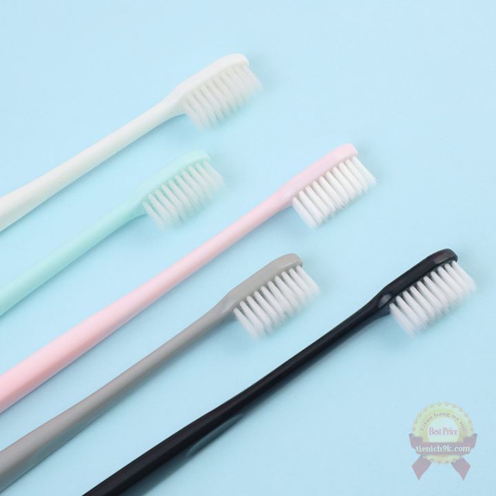 Bộ 10 bàn chải đánh răng mềm Nhật Bản Muikuro sợi lông nhỏ làm sạch kẽ răng miệng
