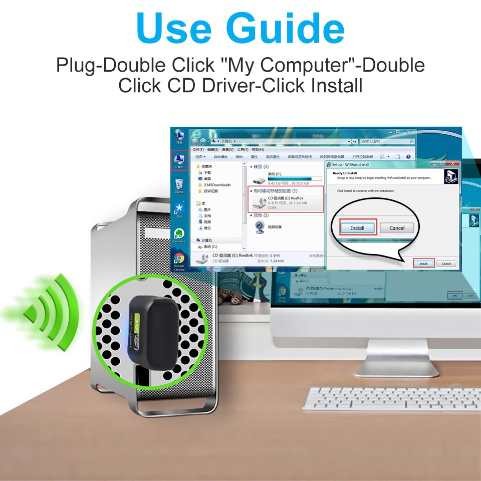 Usb Wifi 600mbps 5ghz