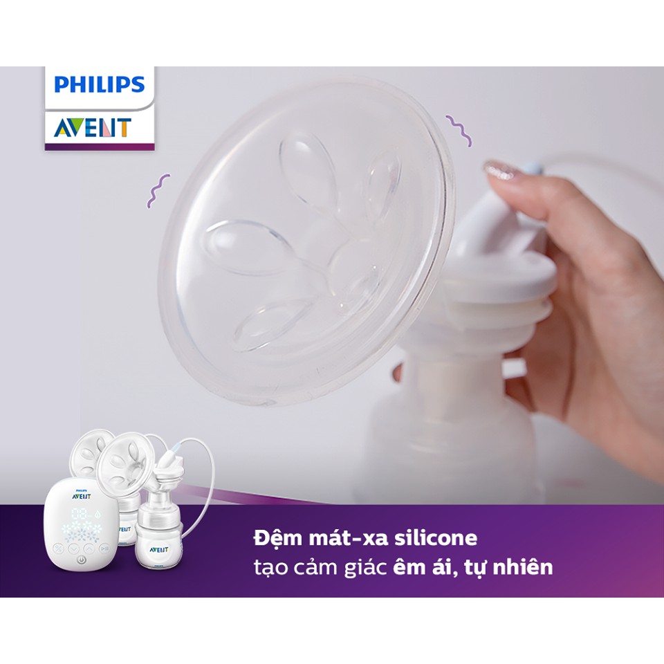 Máy hút sữa điện đôi Philips Avent. SCF 303/01
