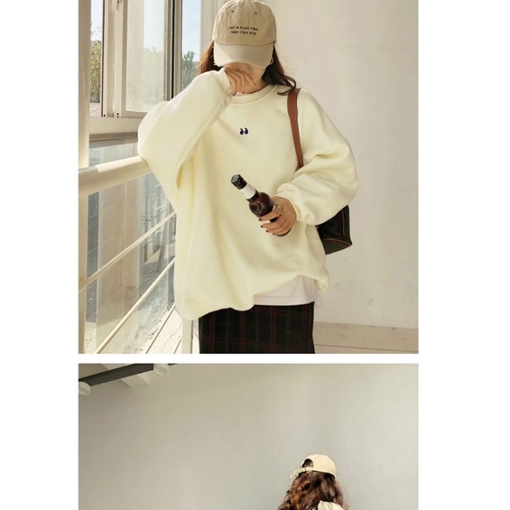 Áo Sweater Nỉ Trơn Không Xù Bao Mịn