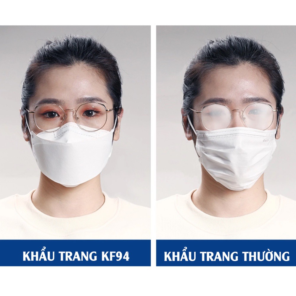 100 chiếc khẩu trang y tế KF94 chính hãng 4D 4 lớp chống bụi kháng khuẩn.
