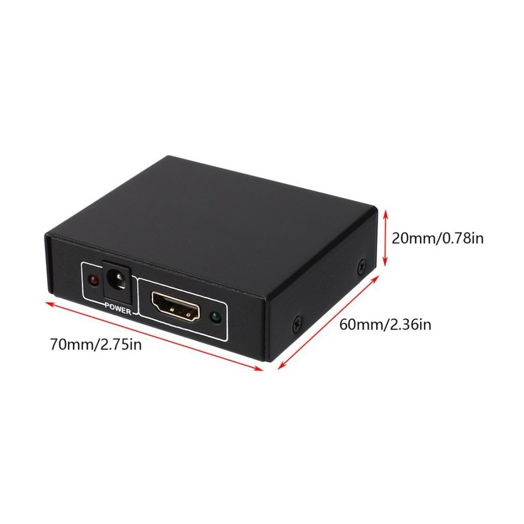 [New promo]4K 1×2 HDMI-compatible Splitter Amplifier Repeater 3D 1080p 1 IN 2 OUT Hub