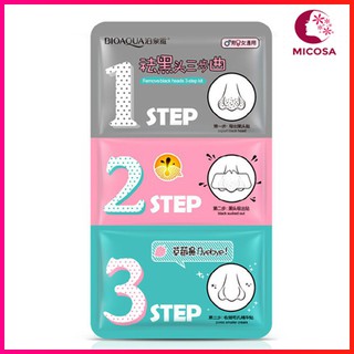Set lột mụn đầu đen 3 bước Bioaqua - T04