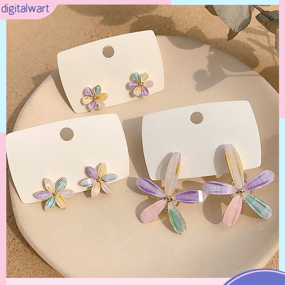 Khuyên Tai Hình Cánh Hoa Và Bướm Nhiều Màu Dành Cho Nữ