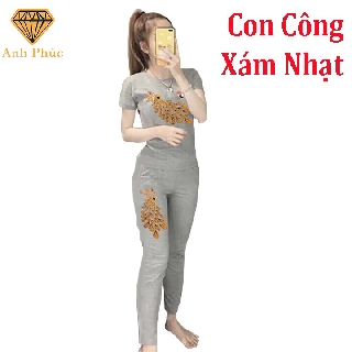 Đồ bộ mặc nhà mặc mát  Anh Phúc + Cotton Con Công