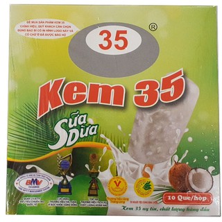 Hộp 10 que kem tràng tiền 35 vị sữa dừa [NOW SHIP]