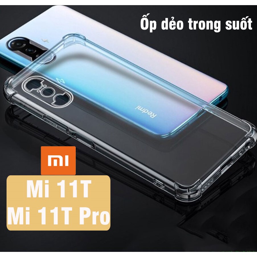 Ốp lưng Xiaomi 11T /  Mi 11T Pro- Dẻo, Trong suốt-Loại dày lâu ố vàng