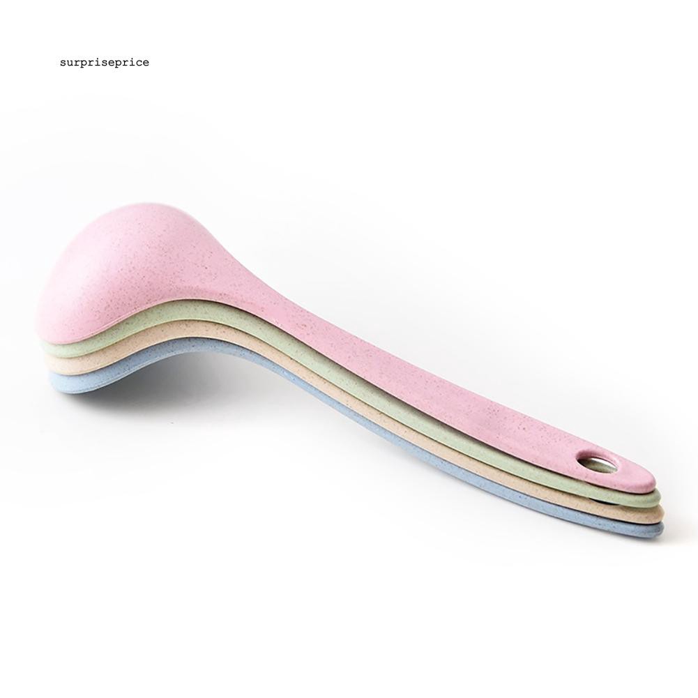 Muỗng múc canh cán dài bằng sợi lúa mì an toàn thực phẩm