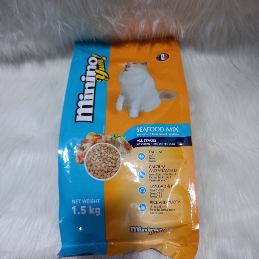 Thức ăn cho mèo Minino Yum 1,5kg, Thức ăn cho mèo mọi lứa tuổi