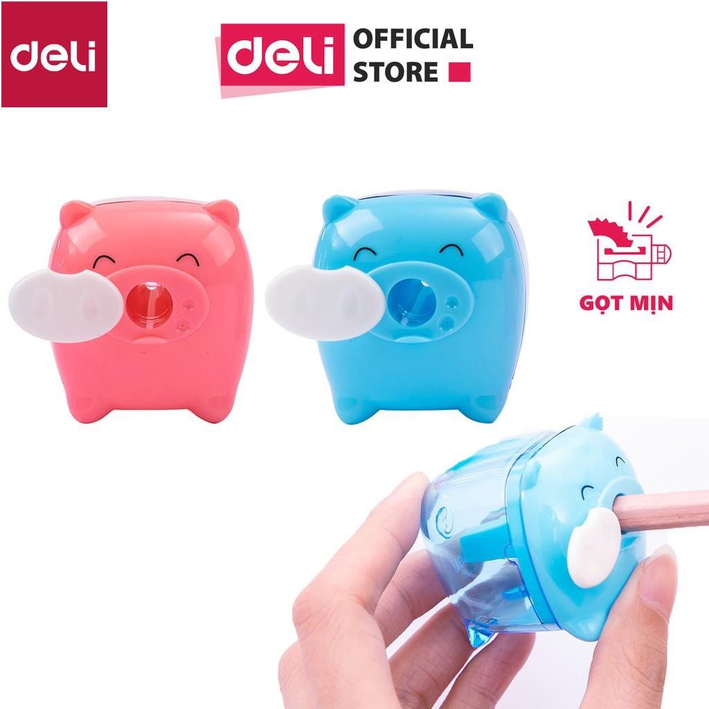 Gọt bút chì Deli - Hồng/ Xanh dương/ Xanh lá - 2 cái - E0557 [Deli]