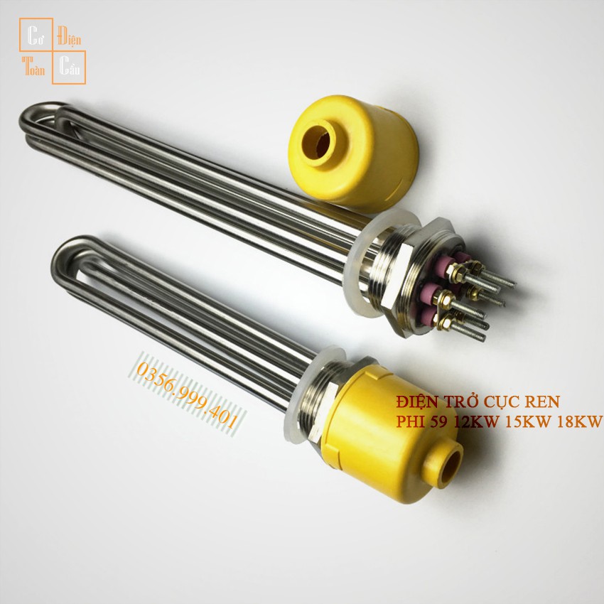 Điện trở công suất lớn 12 kw 15kw 18kw 21kw thanh nhiệt đun nước cụm ren cuc ren 59
