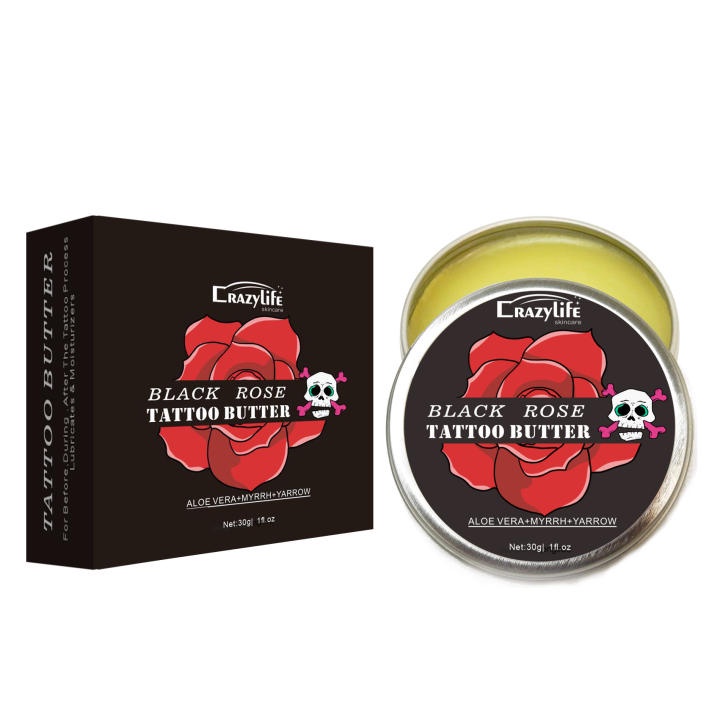 Kem Dưỡng Ẩm Hình Xăm Crazylife TATTOO BUTTER 50g Giúp Cố định Màu Hình Xăm, Bảo Vệ Và Phục Hồi Da Sau Xăm