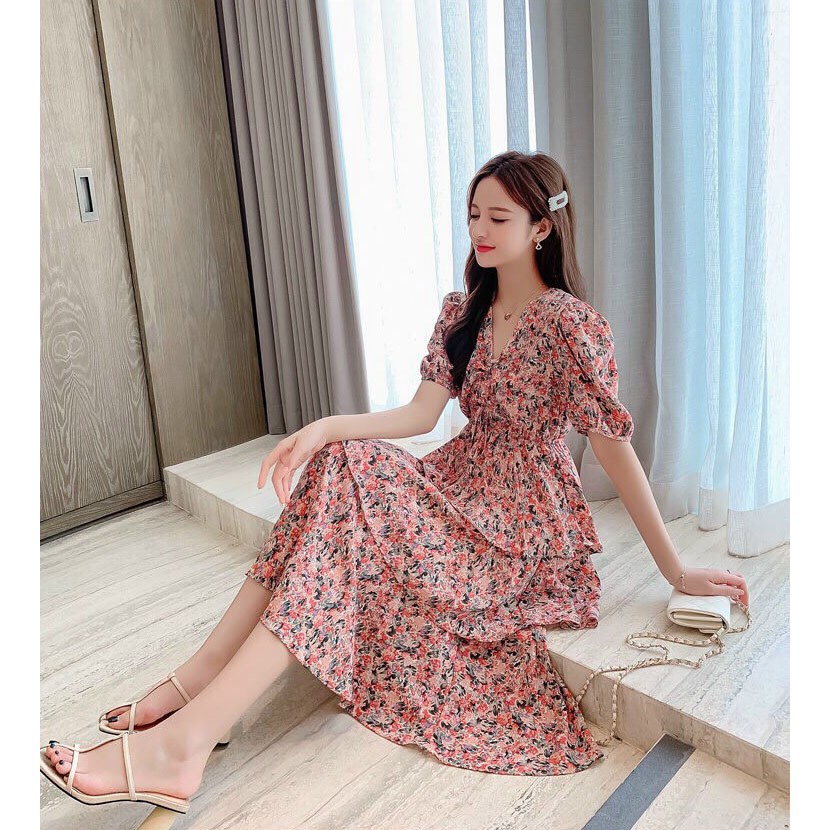 Váy Nữ 3 Tầng Tôn Dáng Nhí Nhảnh ( Họa Tiết Màu Tím, Vàng, Hồng ) Nhẹ Nhàng Dạo Phố  - Winchois | BigBuy360 - bigbuy360.vn