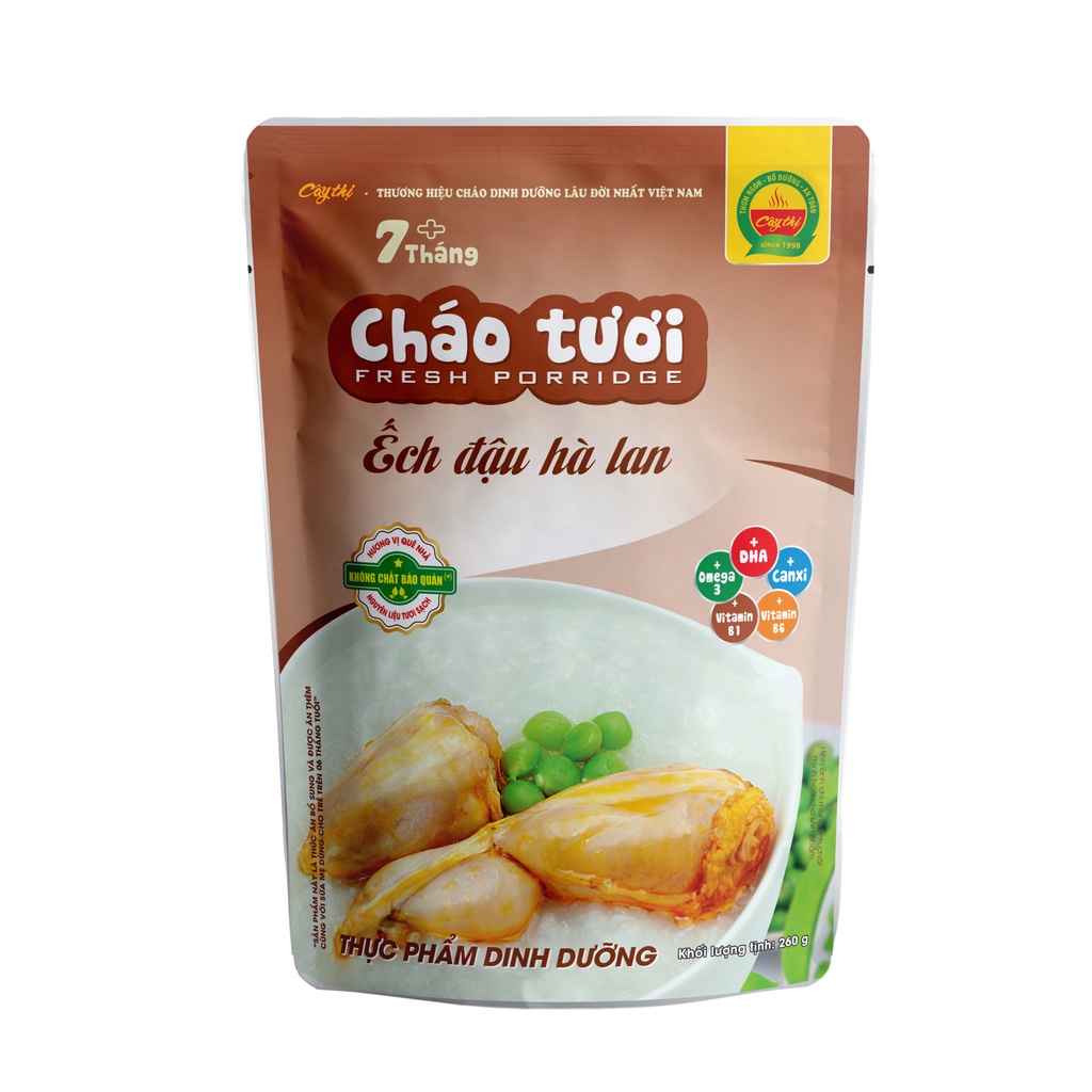 14 Vị Cháo Tươi Cây Thị - Bào ngư, Yến, Gà ác, Cá hồi, Cá lóc, Tôm, Ếch, Lươn, Bò, Heo, Hải sản, Cá chẽm, Gà nấm, Rau củ