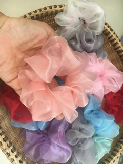 Dây cột tóc vải scrunchies voan