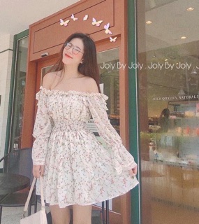 ĐẦM VOAN HOA BẸT VAI (KÈM HÌNH THẬT)