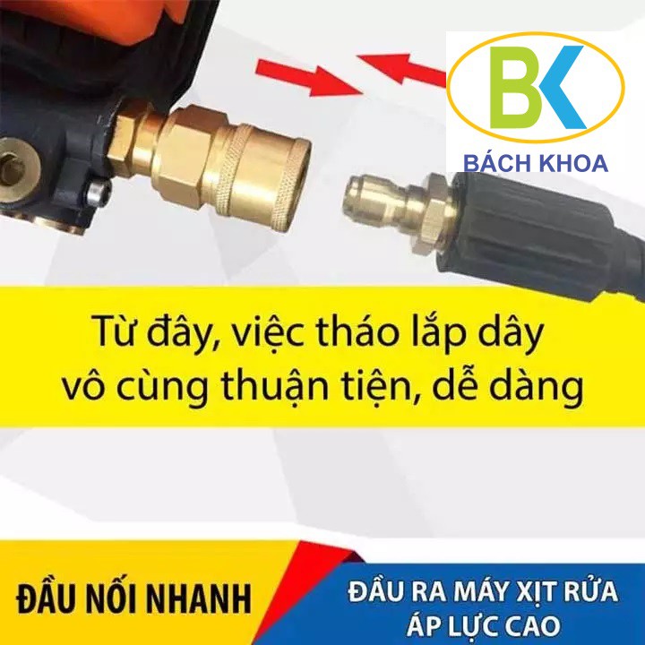 Bộ khớp nối nhanh đầu ra cho máy rửa xe cao áp, máy xịt rửa cao áp (bằng đồng)