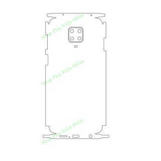 Dán dẻo PPF full viền Redmi Note 9s - Redmi Note 9 Pro tặng cường lực camera