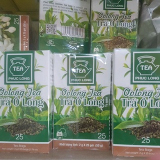 Trà túi lọc olong phúc long - hộp 25 gói 2g