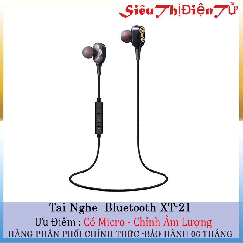 TAI NGHE BLUETOOTH XT21 DJ Music- TAI NGHE KHÔNG DÂY KIỂU DÁNG TAI NGHE THỂ THAO- TAI NGHE NHÉT TAI CHỐNG ỒN