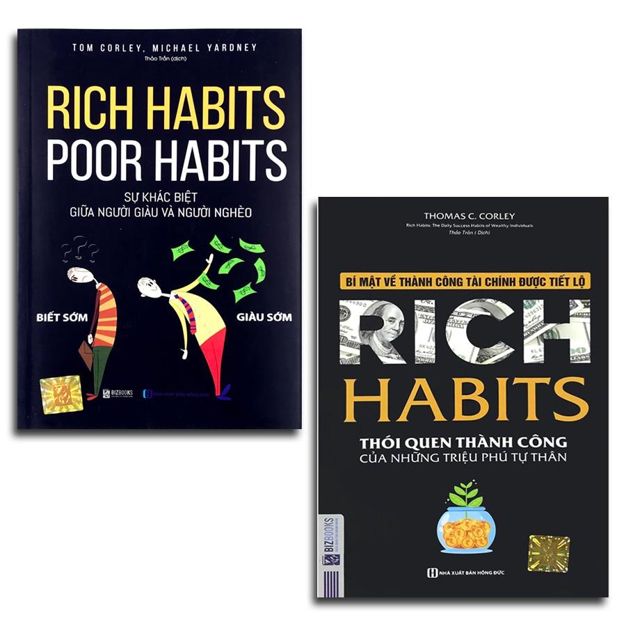 Sách - Combo 2:Rich Habits - Sự Khác Biệt Giữa Người Giàu Và Người Nghèo + Bí Mật Về Thành Công Tài Chính Được Tiết Lộ
