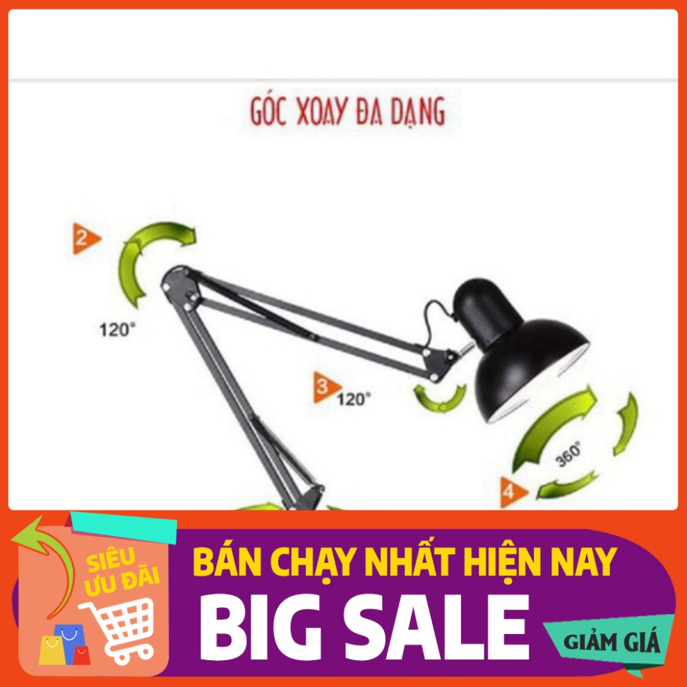 [FREE SHIP] 💥[BẢO HÀNH 1 NĂM]💥Đèn Kẹp Bàn Chống Cận Thị Học Sinh Cao Cấp Kiểu Dáng Pixar E27 Đế Tròn💥SIÊU HOT💥