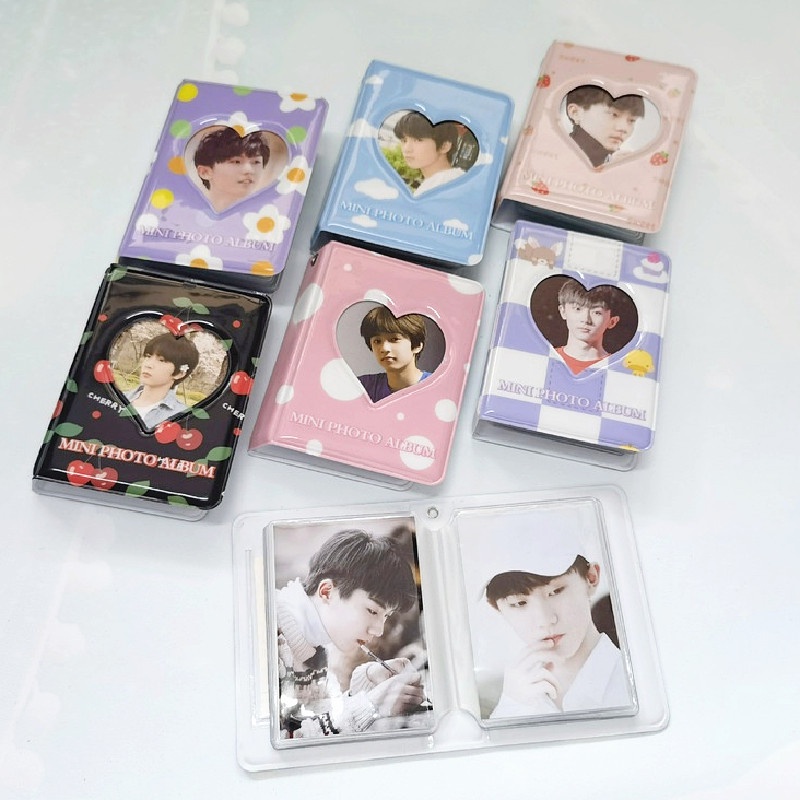 Album Đựng Ảnh 3 Inch 40 Ngăn Họa Tiết Bươm Bướm Xinh Xắn Giá Đỡ
