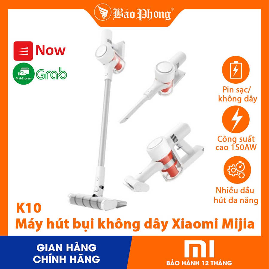 Máy hút bụi không dây Xiaomi Mijia K10 cầm tay di động nhỏ gọn đa năng nhiều đầu vệ sinh chính hãng gia đình thông minh