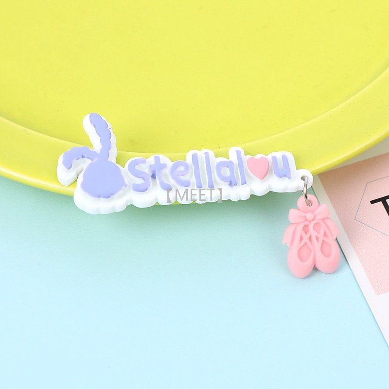 [Met] Gói 1 Tấm Nhựa Resin Hình Chữ Cái DIY Dễ Thương Dùng Làm Trang Sức