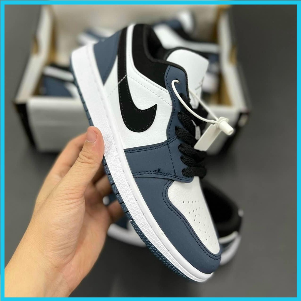 Giày Thể Thao Sneaker Nam Nữ 𝐉𝐨𝐫𝐝𝐚𝐧 Cổ Thấp JD1 Low Màu Xanh Than Navi Hàng 11 Full Bill Box