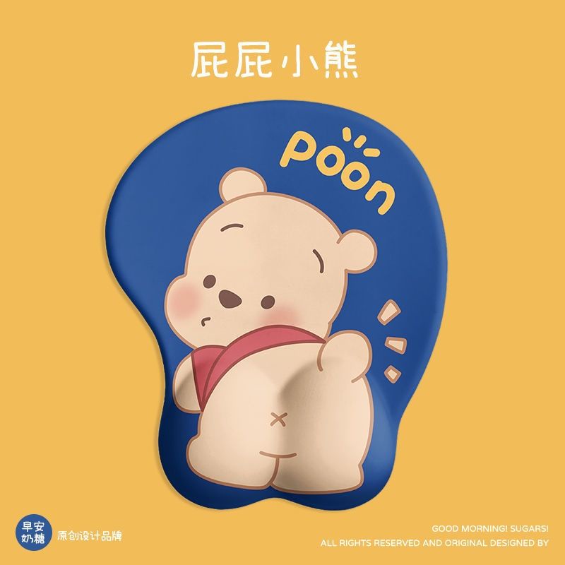 Bn di chu t Miếng Lót Chuột Bàn Phím Bằng Cao Su Non Hình Winnie the Pooh Dễ Thương