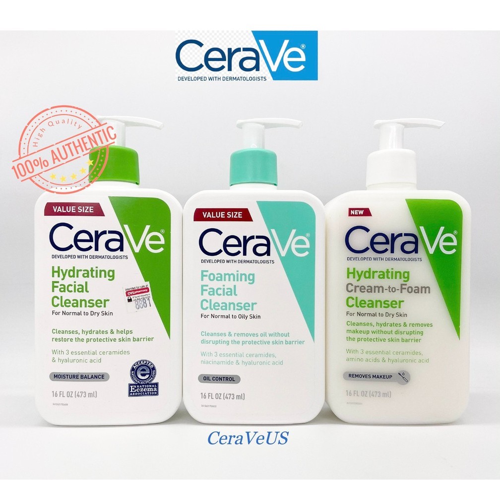 Sữa rửa mặt da dầu và da khô Cerave Facial Cleanser