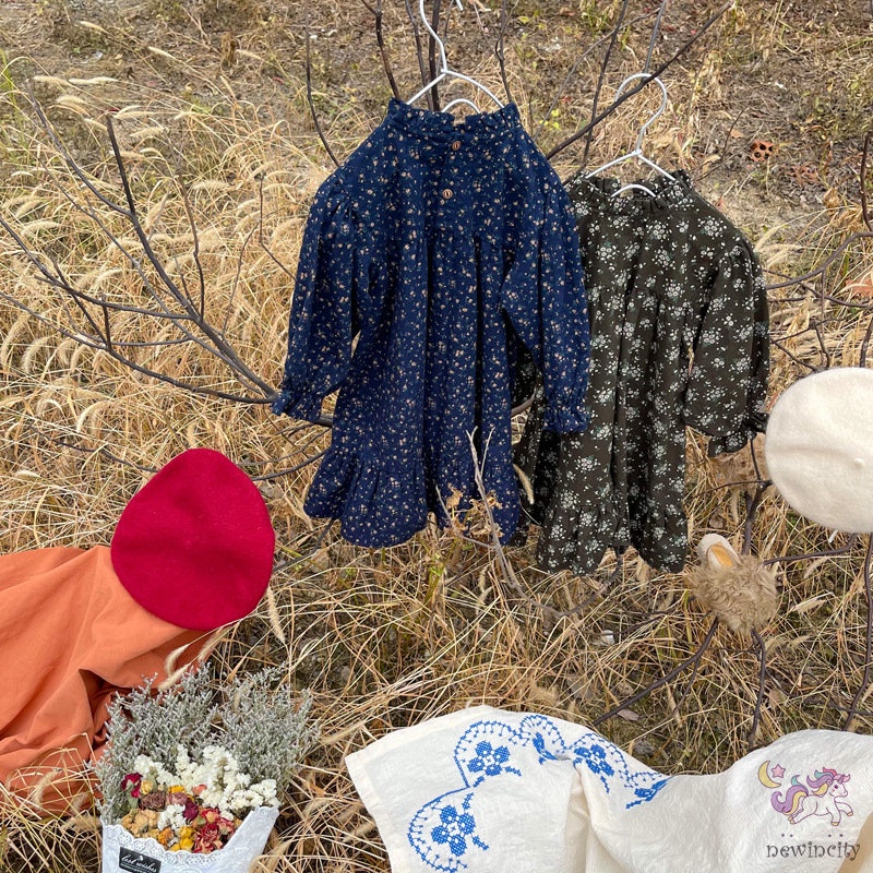 Đầm In Hoa Thiết Kế Kiểu Hàn Quốc Dành Cho Bé Gái