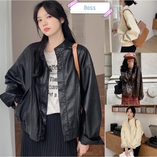 ÁO KHOÁC DA CÚC Cài 🦋 Áo Da Nữ Hotrend 3 màu chất 🦋