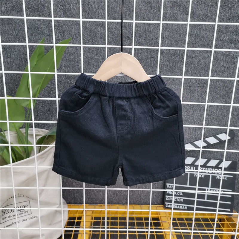 Quần Short Denim Màu Trắng Đen Dễ Phối Đồ Thời Trang Hè Cho Bé Trai