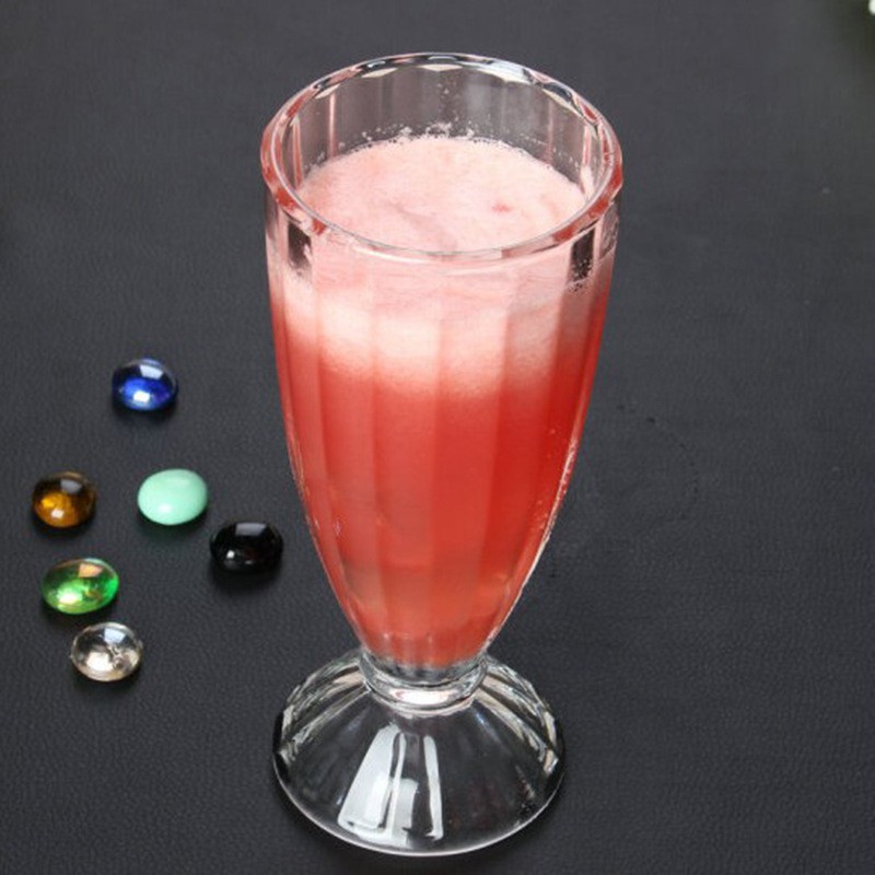 Ly thủy tinh sinh tố SODA sọc QIANLI IC028 | 340ml