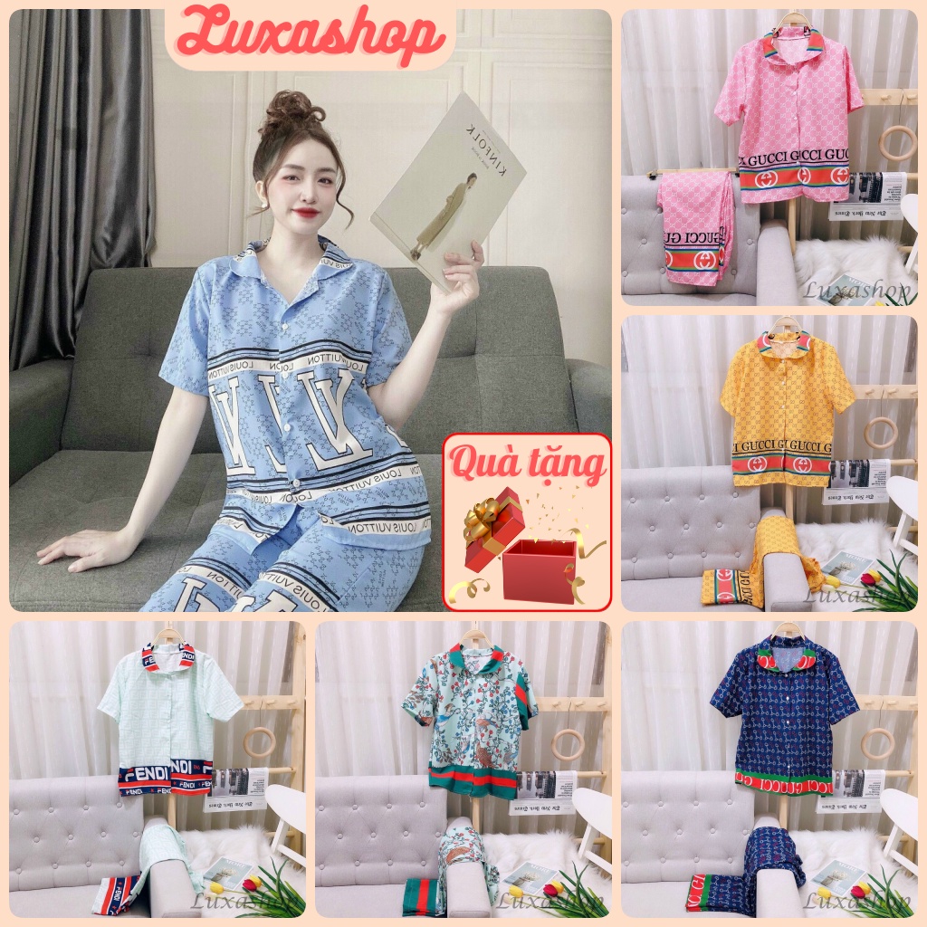 Đồ Ngủ Nữ, Set Đồ Bộ Pijama Lụa Hàn Mềm Mát Vải Nhẹ Mặc Thoải Mái Freesize Dưới 57kg TN21 - Luxa sho