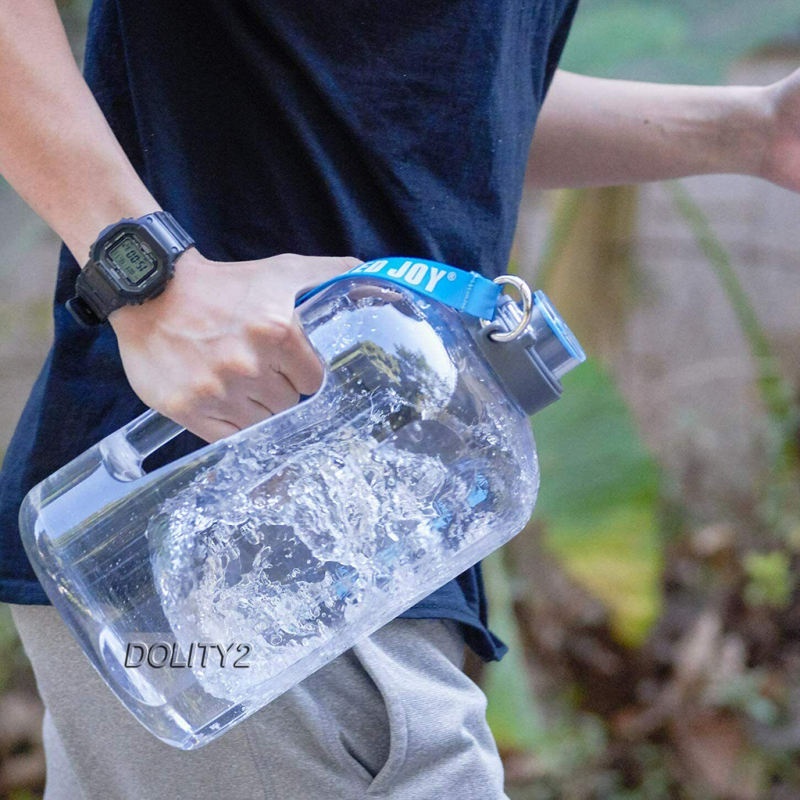 Bình Nước 1 Gallon Nhắc Nhở Hoạt Động Thể Thao Ngoài Trời Không BPA [Dolity2]